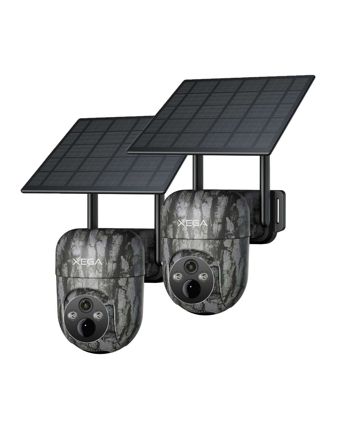 XEGA 4G LTE Camera de Chasse avec Carte Sim, 2K 3MP IP Caméra Solaire Extérieure sans Fil à Batterie, PTZ Projecteur/Sirène Détection de Mouvement Personnalisée