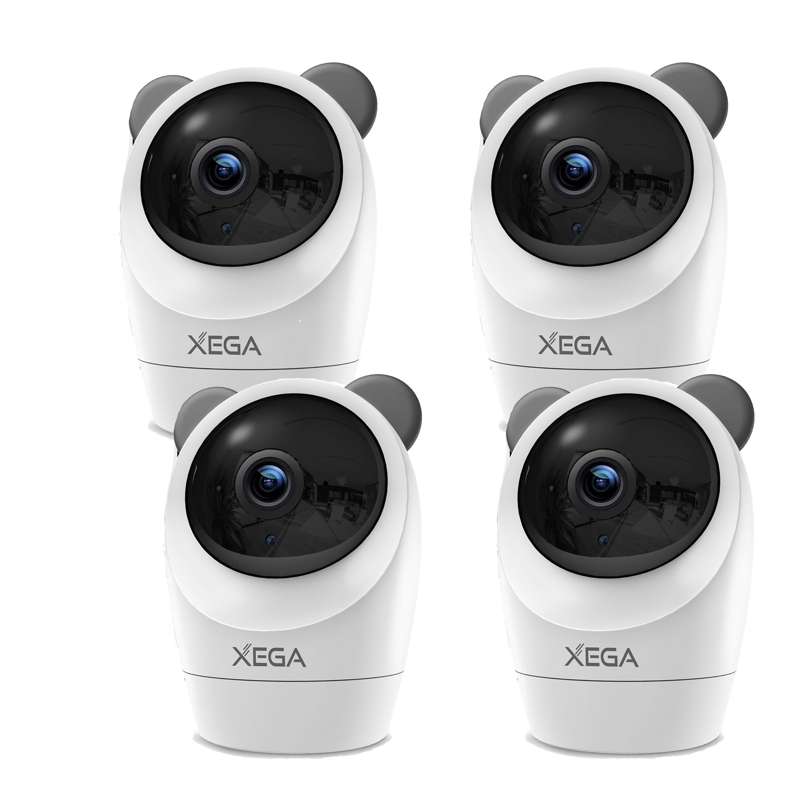 Xega 4G Caméra Surveillance Intérieur avec Carte SIM Filaire,Interieur sans WiFi,355°P 60°T,Détection de Mouvement