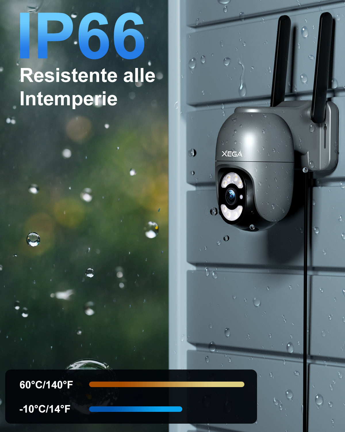 【2° articolo a soli 19,99 €】Xega Telecamera Cablata 4G Esterno Con SIM Registrazione 24/7 Senza WiFi | Tracciamento Automatico, 2K HD, Rotazione 355°/100°, Rilevamento Movimento