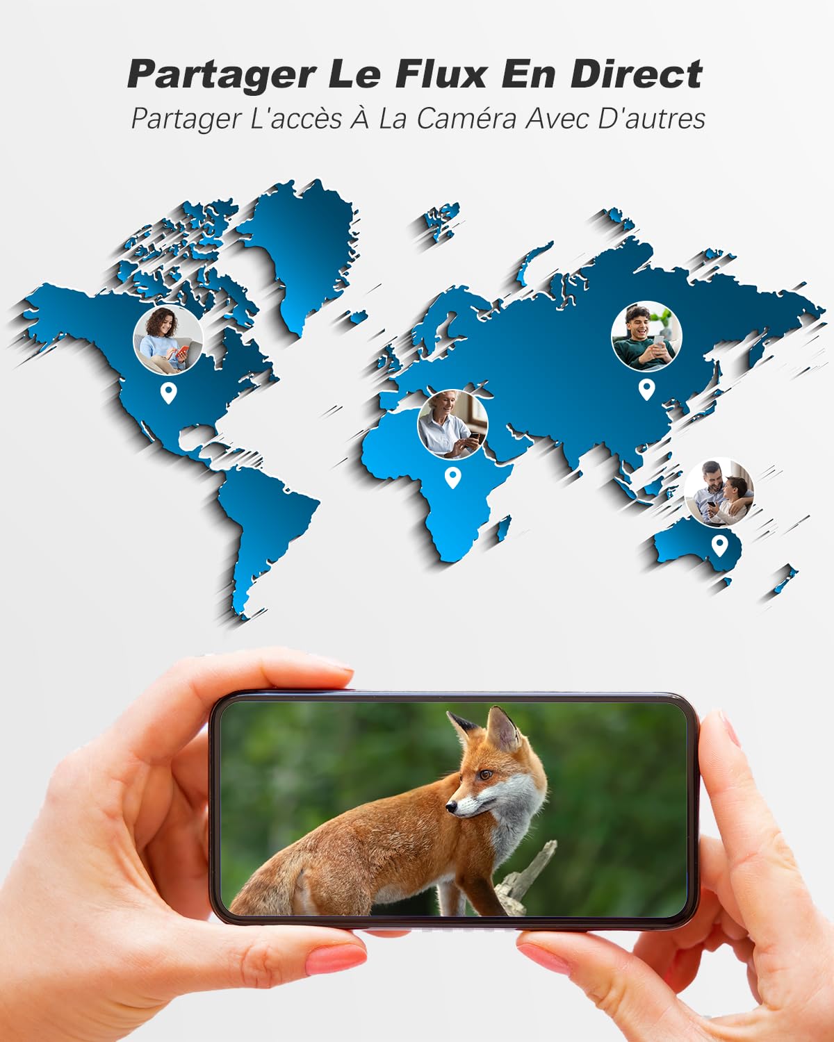 XEGA 4G LTE Camera de Chasse avec Carte Sim, 2K 3MP IP Caméra Solaire Extérieure sans Fil à Batterie, PTZ Projecteur/Sirène Détection de Mouvement Personnalisée