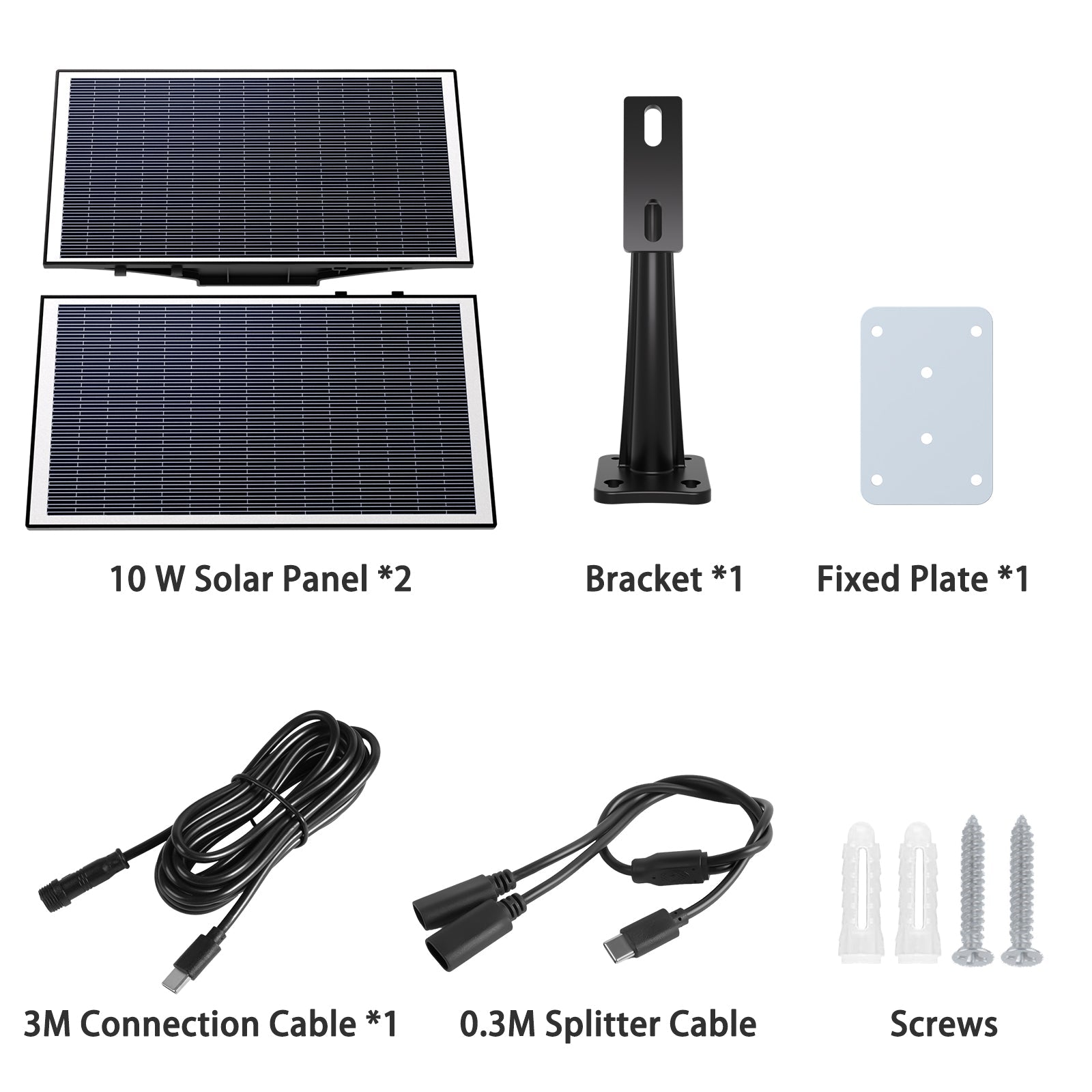 Xega Pannello Solare 20W Type-C Per Telecamera Sorveglianza Esterno