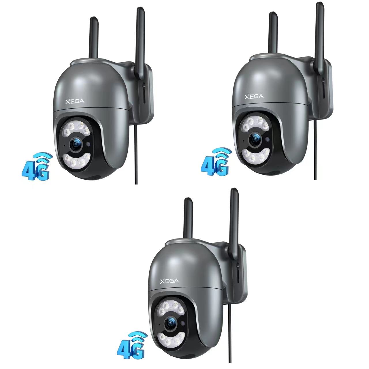 【2° articolo a soli 19,99 €】Xega Telecamera Cablata 4G Esterno Con SIM Registrazione 24/7 Senza WiFi | Tracciamento Automatico, 2K HD, Rotazione 355°/100°, Rilevamento Movimento