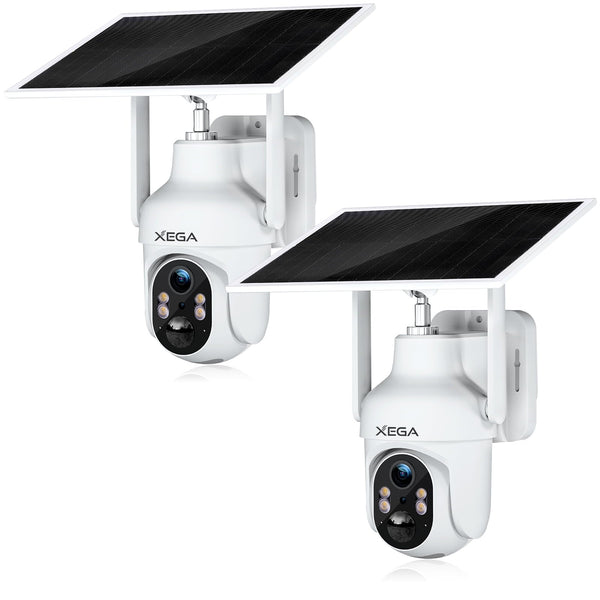 Xega XG-05 4G LTE Cellular Security Camera with SIM Card Without WiFi, PTZ Motion Detection Spotlight & Siren Alert SD & Cloud Storage