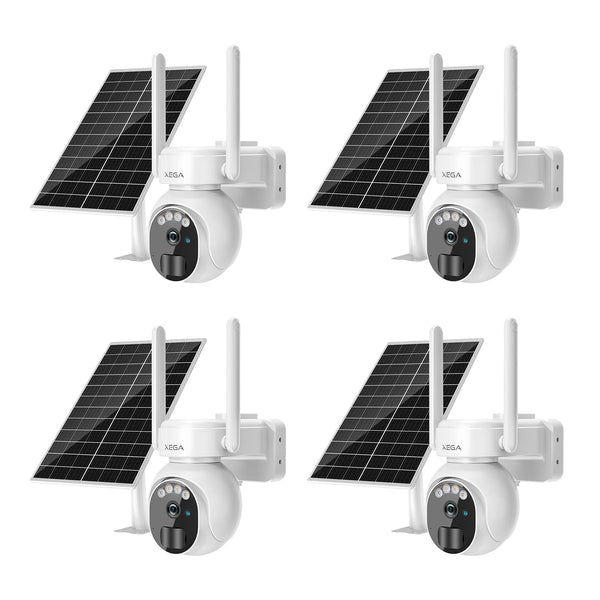 XEGA Telecamera Solare 4G 2K PTZ con SIM e Batteria da 8000 mAh