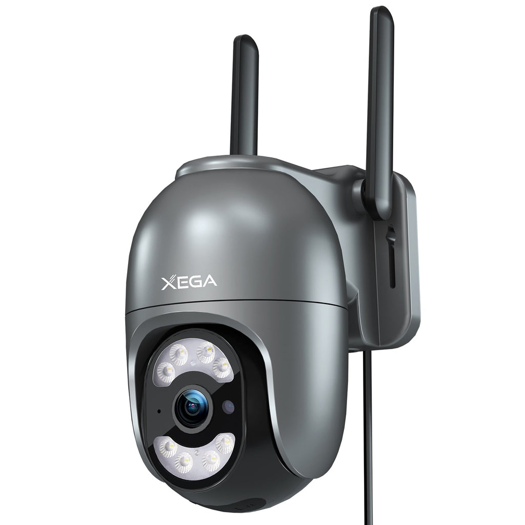 【2° articolo a soli 19,99 €】Xega Telecamera Cablata 4G Esterno Con SIM Registrazione 24/7 Senza WiFi | Tracciamento Automatico, 2K HD, Rotazione 355°/100°, Rilevamento Movimento