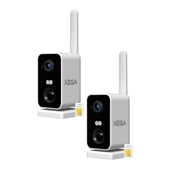 Xega Telecamera Sorveglianza 4G LTE Portatile con SIM