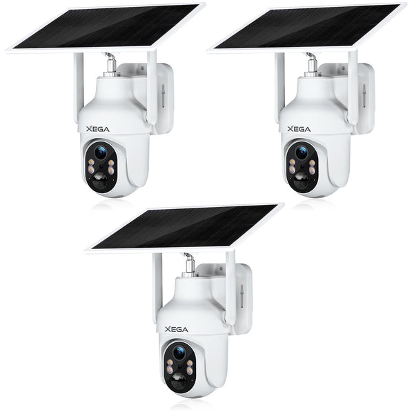 Xega XG-05 4G LTE Cellular Security Camera with SIM Card Without WiFi, PTZ Motion Detection Spotlight & Siren Alert SD & Cloud Storage