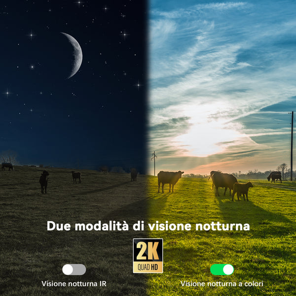 XEGA Telecamera Solare 4G 2K PTZ con SIM e Batteria da 8000 mAh