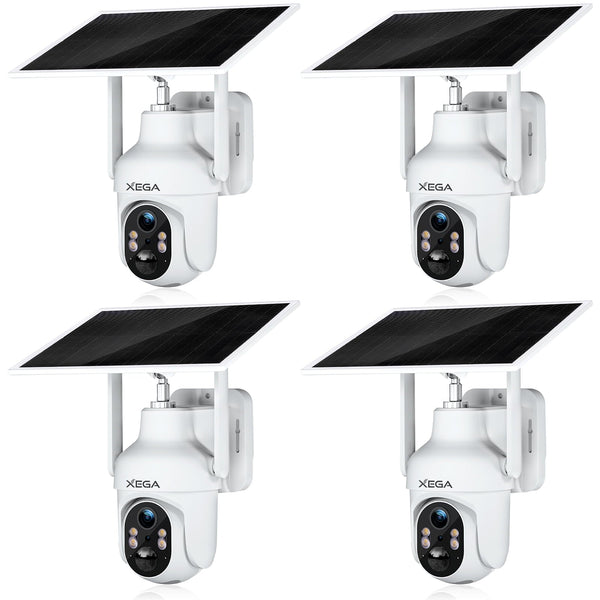 Xega XG-05 4G LTE Cellular Security Camera with SIM Card Without WiFi, PTZ Motion Detection Spotlight & Siren Alert SD & Cloud Storage