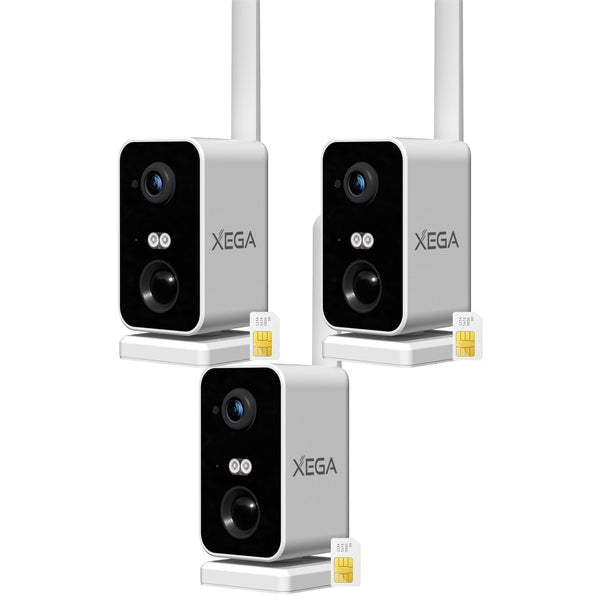 Xega Telecamera Sorveglianza 4G LTE Portatile con SIM