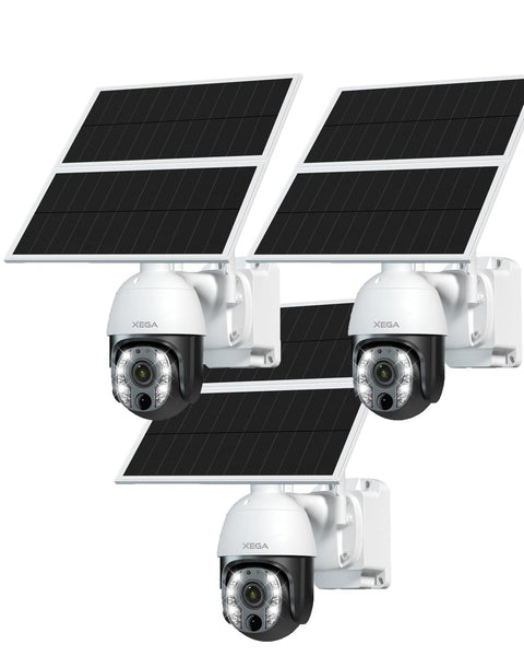 Xega 5MP【10X Zoom Ottico】 4G LTE Telecamera con SIM 24/7 Registrazione