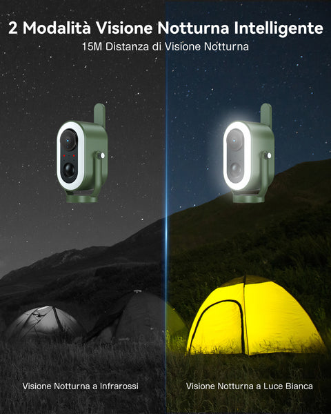Xega 4G LTE Telecamera Magnetica con SIM scheda Senza WiFi Portatile