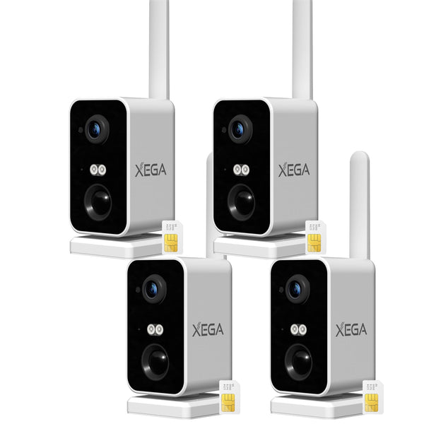 Xega Telecamera Sorveglianza 4G LTE Portatile con SIM