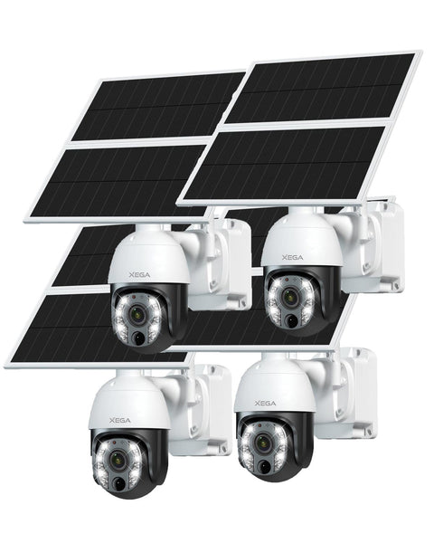 Xega 5MP【10X Zoom Ottico】 4G LTE Telecamera con SIM 24/7 Registrazione
