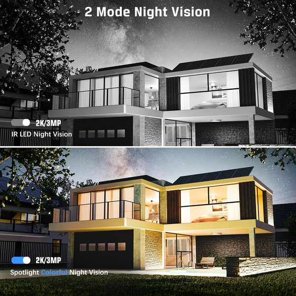 Xega Solar No WiFi Security Camera Wireless Outdoor 4G LTE Cellular Security Camera with 20W Solar Panel 20000mAh Built-in Battery - Xegatech