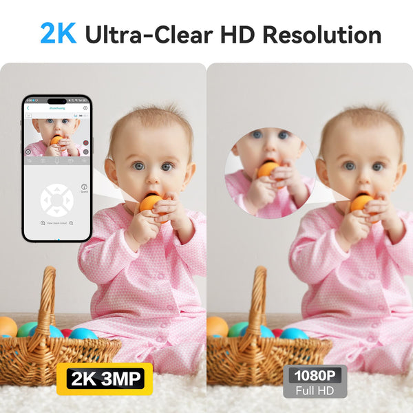 Xega 4G LTE Telecamera Interno con Sim/ 7800mAh Batteria senza Fili, 360° PTZ Telecamera Senza WiFi, 2K Videocamera Sorveglianza Interno con Visione Notturna a Colori, PIR Rilevamento, IP65