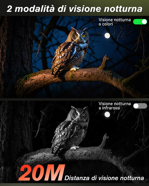 Xega XG-15 4G LTE Fotocamera da Caccia Solare, 2K PTZ Fototrappola, Telecamera Esterna con Pannello Solare e APP，Visione Notturna a Colori,per Animali