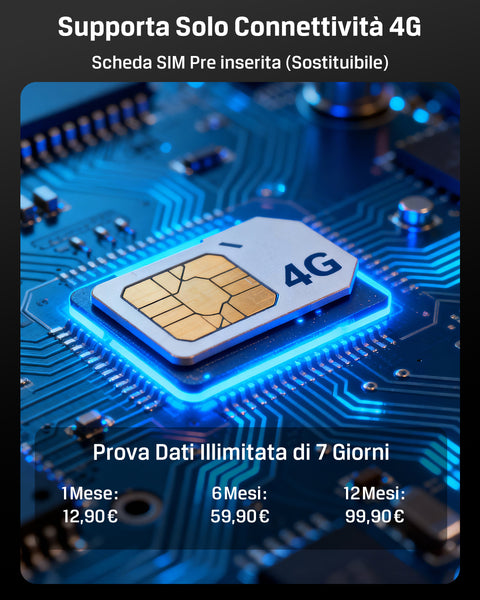 Xega Telecamera Sorveglianza 4G LTE Portatile con SIM