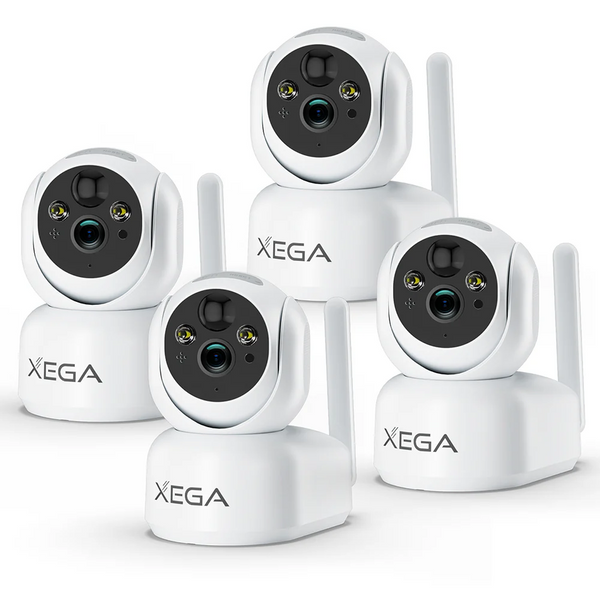 Xega 4G LTE Telecamera Interno con Sim/ 7800mAh Batteria senza Fili, 360° PTZ Telecamera Senza WiFi, 2K Videocamera Sorveglianza Interno con Visione Notturna a Colori, PIR Rilevamento, IP65