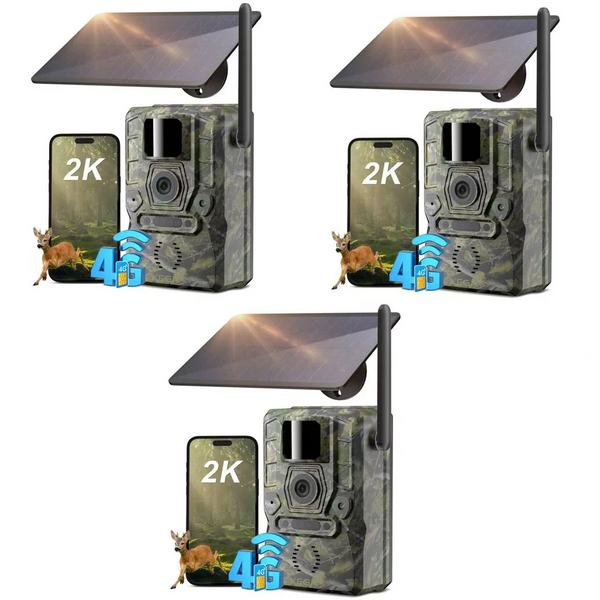 Xega XG-11 4G LTE Wildlife Camera With Phone Transmission App & Motion Detector, 7800mah Battery, Night Vision 20m, Real-Time Alarm Push, GPS, PIR Detection