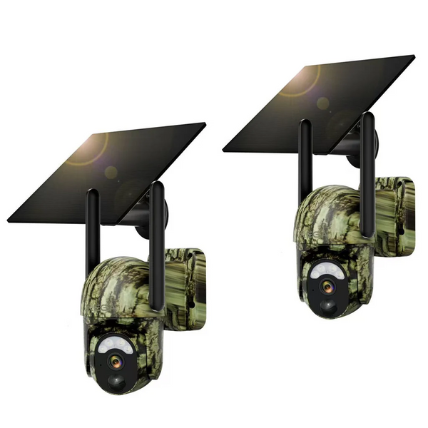 Xega XG-15 4G LTE Solar-Powered Wildlife Camera ¨C 2K PTZ Color Night Vision, Live Streaming, PIR Motion Detection, Cloud Storage/TF Card.