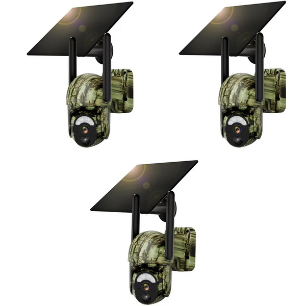 Xega XG-15 4G LTE Solar-Powered Wildlife Camera ¨C 2K PTZ Color Night Vision, Live Streaming, PIR Motion Detection, Cloud Storage/TF Card.