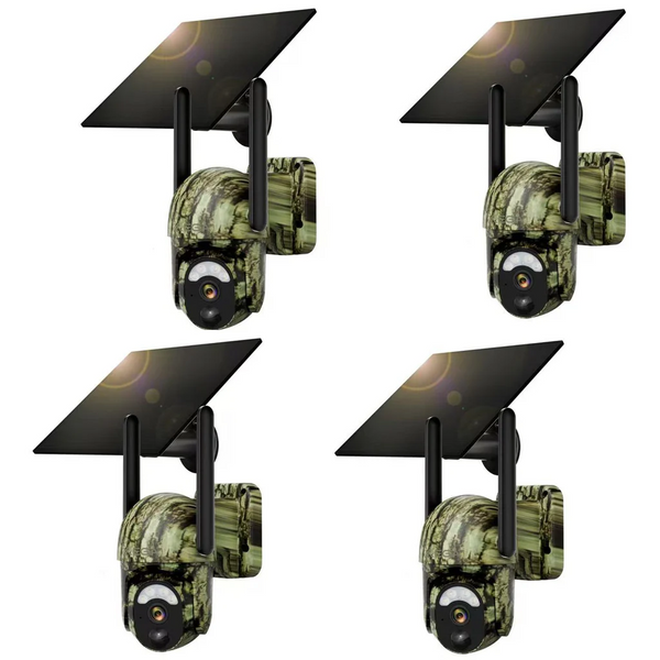 Xega XG-15 4G LTE Solar-Powered Wildlife Camera ¨C 2K PTZ Color Night Vision, Live Streaming, PIR Motion Detection, Cloud Storage/TF Card.